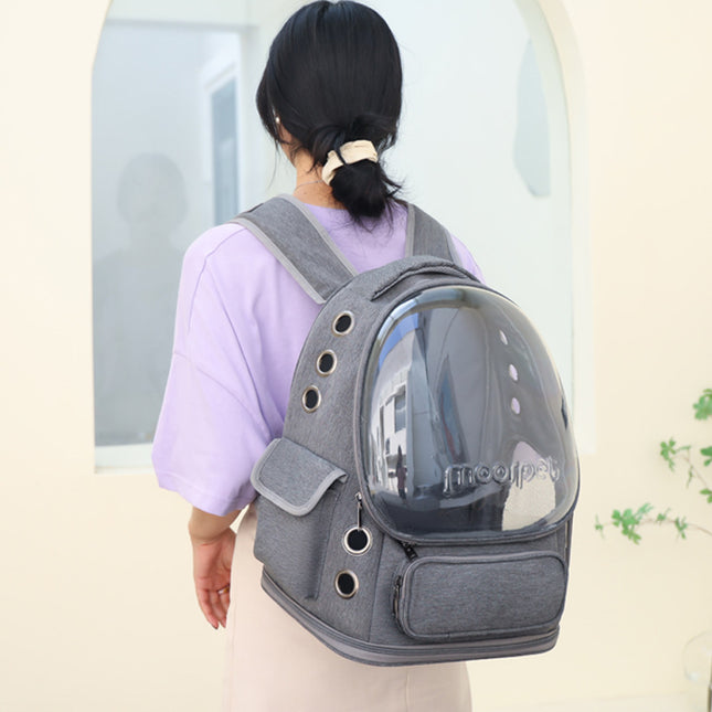 Spacious Pet Carrier with Ventilation System & Water-Resistant Design(grey) – product detail