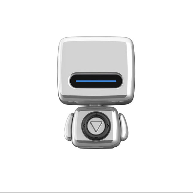 Mini Robot Style Bluetooth Speaker - Portable (Silver Gray)