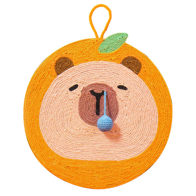 Fruit-Themed Capybara Cat Scratching Pad