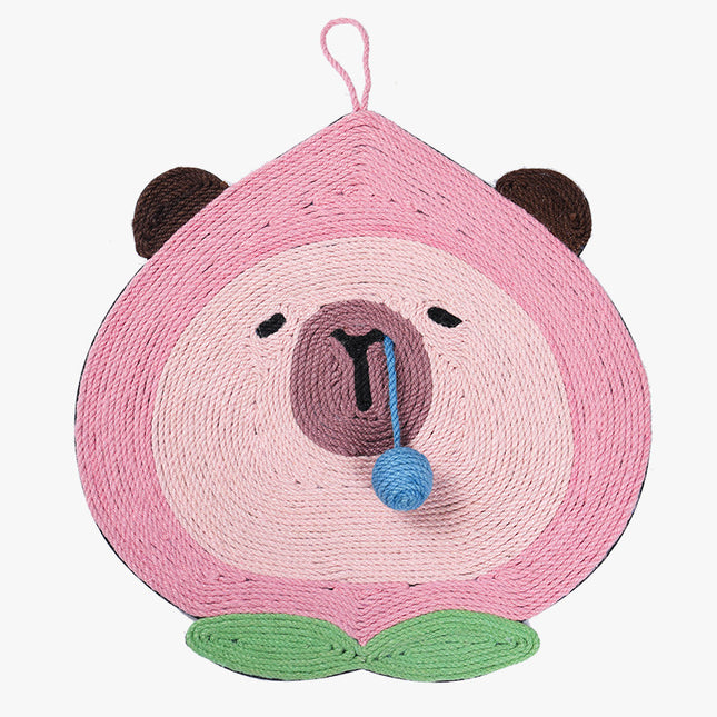 Fruit-Themed Capybara Cat Scratching Pad