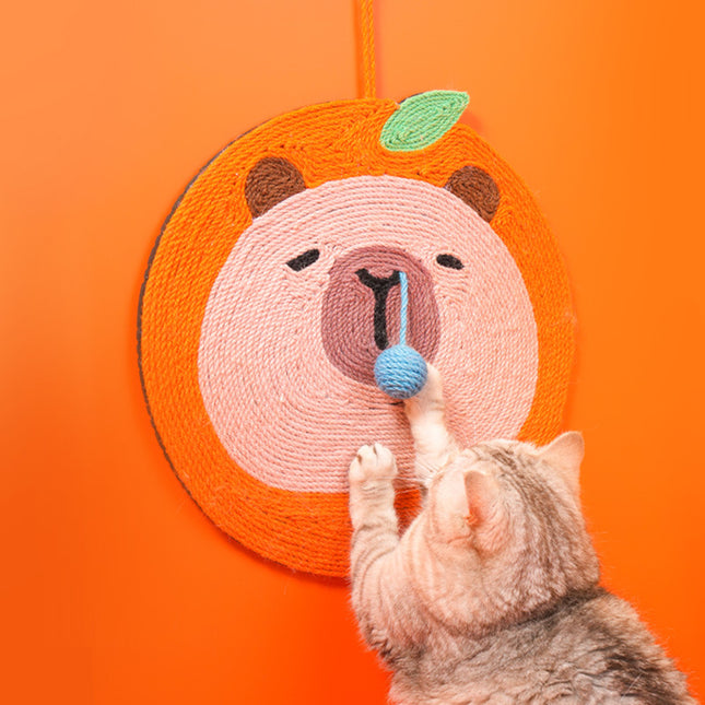 Fruit-Themed Capybara Cat Scratching Pad – product detail