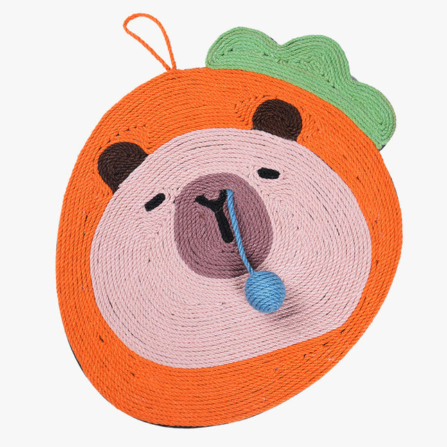 Fruit-Themed Capybara Cat Scratching Pad