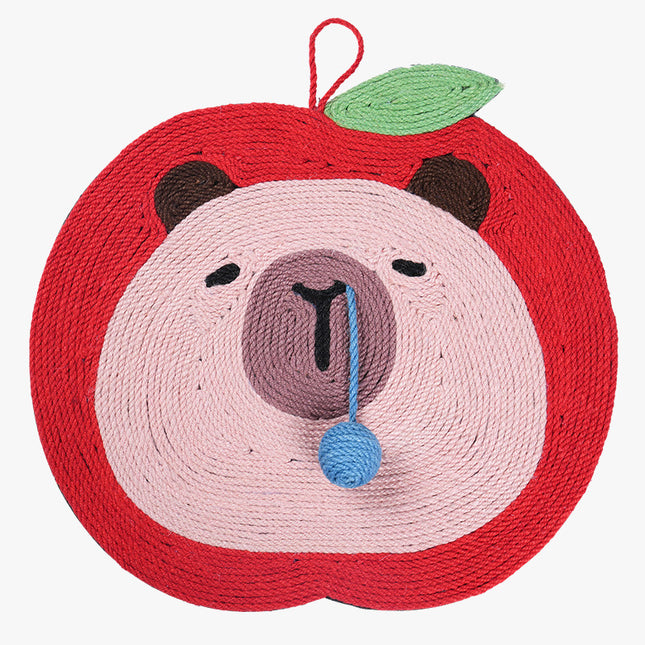 Fruit-Themed Capybara Cat Scratching Pad