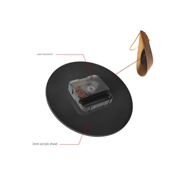 Retro PU Leather Hanging Wall Clock – product detail