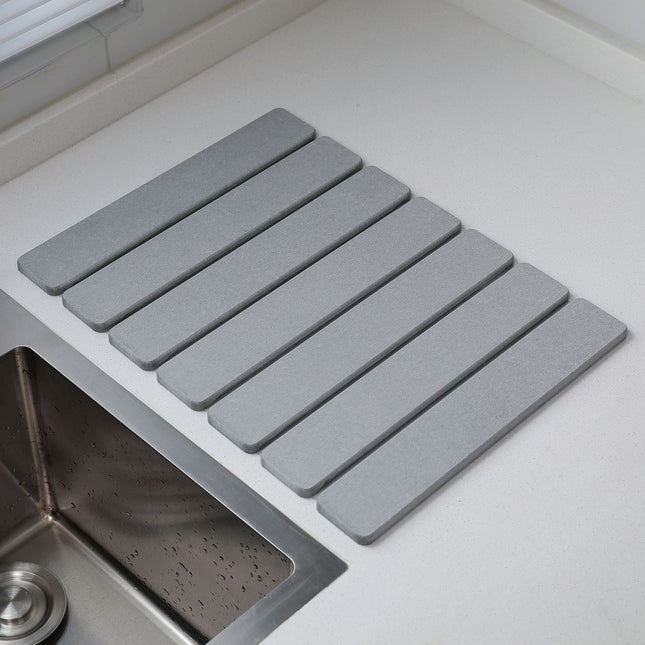Folding Diatomaceous Earth Countertop Drain Mat