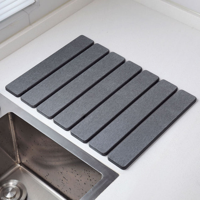 Folding Diatomaceous Earth Countertop Drain Mat