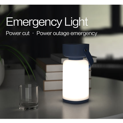 Portable LED Outdoor Camping Lantern - USB Rechargeable, 1200mAh Battery, Emergency Light(blue)