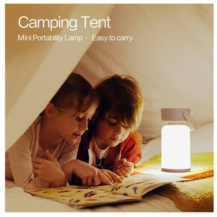 Portable LED Outdoor Camping Lantern - USB Rechargeable, 1200mAh Battery, Emergency Light(Brown)