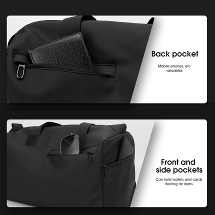 Large Capacity Travel Duffel Bag with Shoe Compartment & Wet Pocket - Multi-Purpose Gym & Weekend Bag(Grey)