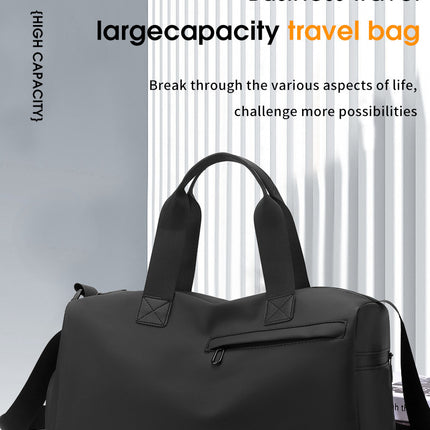 Large Capacity Travel Duffel Bag with Shoe Compartment & Wet Pocket - Multi-Purpose Gym & Weekend Bag(Khaki)
