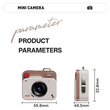 Mini Retro Keychain Camera - 48MP Photos, 1080P HD Video with Built-in Filters & Flash(green)