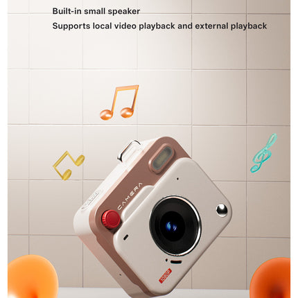 Mini Retro Keychain Camera - 48MP Photos, 1080P HD Video with Built-in Filters & Flash(black and white)