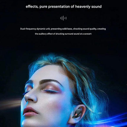 TWS Wireless Earbuds with Wireless Charging Case - Bluetooth 5.3, HiFi Audio, LED Display & Smart Touch Control(pink)