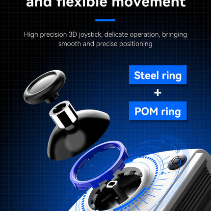 Multi-Platform Telescopic Gaming Controller - Hall Triggers, Esports 3D Joysticks & Macro Programming(White With radiator)