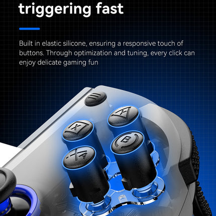 Multi-Platform Telescopic Gaming Controller - Hall Triggers, Esports 3D Joysticks & Macro Programming(White With radiator)