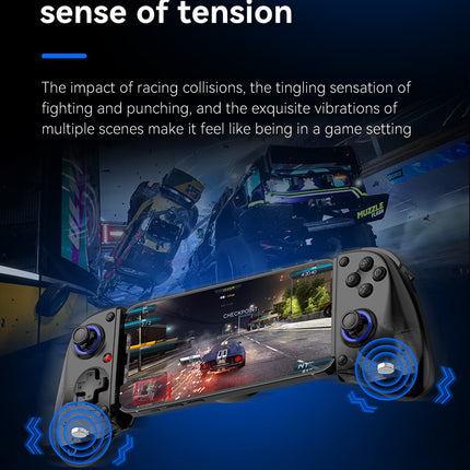 Multi-Platform Telescopic Gaming Controller - Hall Triggers, Esports 3D Joysticks & Macro Programming(White With radiator)