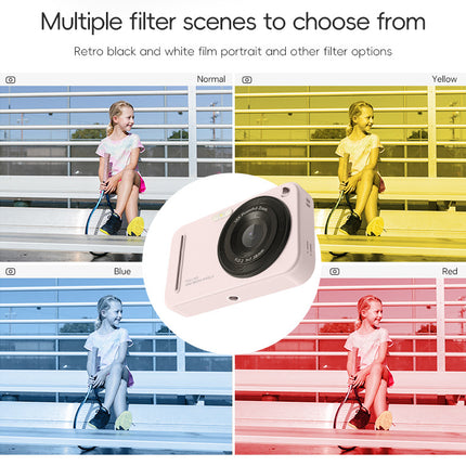 48MP Digital Camera with 16x Zoom & AF Autofocus - Full HD Vlogging Camera for Beginners & Kids(Pink)