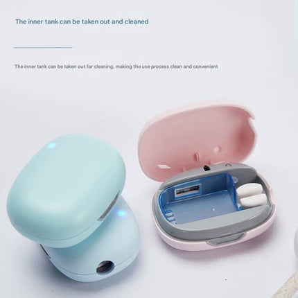 Portable UVC Toothbrush Sterilizer Case - 5-Minute Automatic Sanitizer, USB-C Rechargeable(blue)