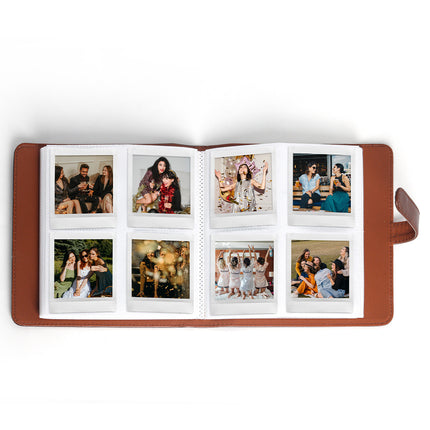 PU Leather Instant Photo Album - Holds 288 Photos, Compatible with Instax Square & Mini Films(black)