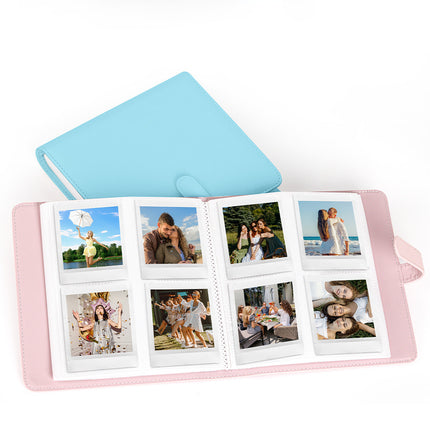 PU Leather Instant Photo Album - Holds 288 Photos, Compatible with Instax Square & Mini Films(black)
