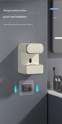 Automatic Toothpaste Dispenser with UVC Toothbrush Sterilizer & Holder - Wall Mounted, Rechargeable(green)