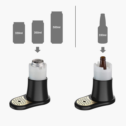 Ultrasonic Beer Foam Creator & Dispenser - Portable Tap for Canned & Bottled Beer with Cooling System(black)