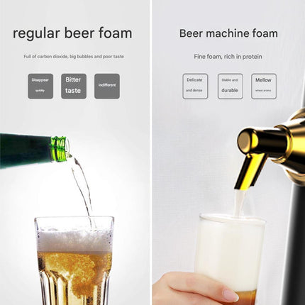 Ultrasonic Beer Foam Creator & Dispenser - Portable Tap for Canned & Bottled Beer with Cooling System(black)