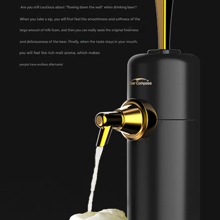 Ultrasonic Beer Foam Creator & Dispenser - Portable Tap for Canned & Bottled Beer with Cooling System(black)