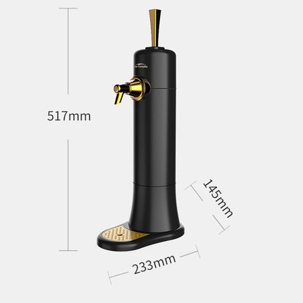 Ultrasonic Beer Foam Creator & Dispenser - Portable Tap for Canned & Bottled Beer with Cooling System(black)