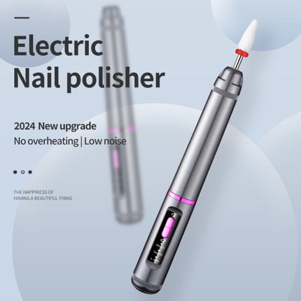 Professional Electric Nail Drill Pen Kit - 3-Speed, Bidirectional, Rechargeable Manicure & Pedicure Tool(Silver Gray)