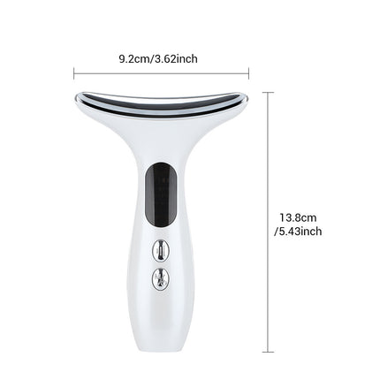 Multi-Function Neck & Face Beauty Device - 4-in-1 LED Light Therapy, EMS Lifting & Anti-Wrinkle Massager(black)
