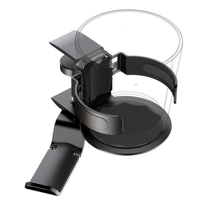 Two desktop clip-on cup holders and headphone hanger - adjustable, non-slip silicone, maximum load 15KG(silver)