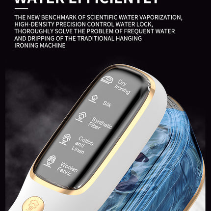 Portable Handheld Garment Steamer & Mini Iron - Smart Temperature Control, Rapid Heating & Powerful Steam for All Fabrics(White)