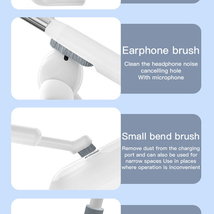 Two Multi-functional Keyboard Cleaning Kit & Ergonomic Wrist Rest with Integrated Storage(White)