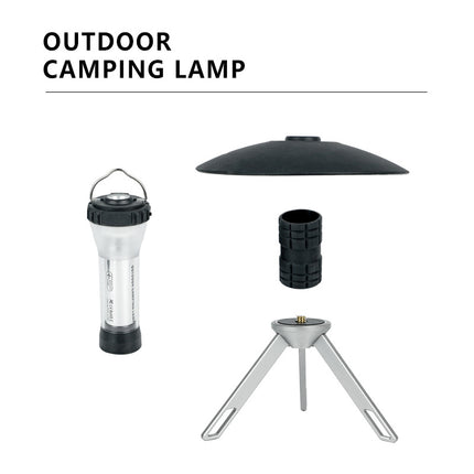 Portable Outdoor Camping Lantern with Tripod Stand (Black)