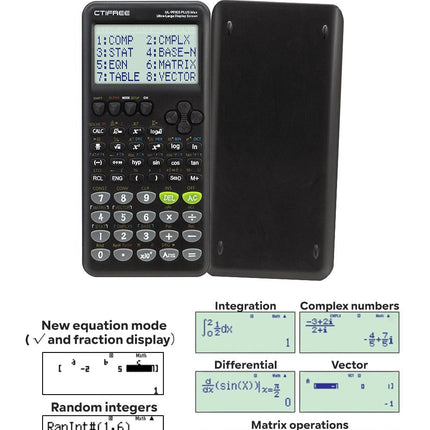 Advanced Scientific Calculator with 417 Functions & Large Natural Textbook Display(silver)