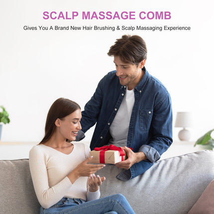 Electric Scalp Massager & Essential Oil Applicator Brush - 360 Kneading, 3 Modes, USB-C Rechargeable(red)