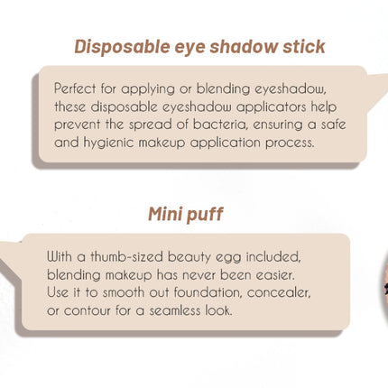 All-in-One Portable Makeup Brush Kit with LED Mirror Travel Case, Sponges & Applicators(pink)