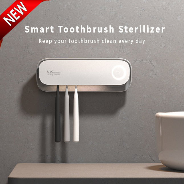 Smart UVC Toothbrush Sterilizer & Holder with Heat Drying Radar Sensor Night Light(white)