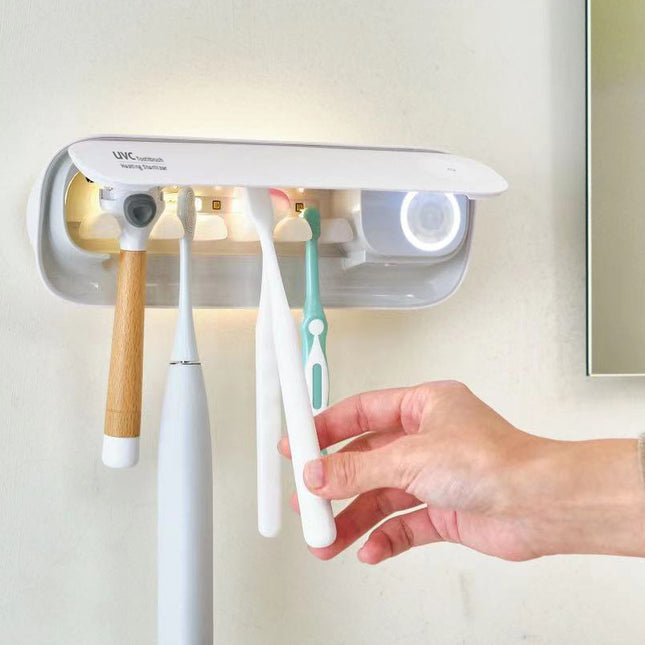 Smart UVC Toothbrush Sterilizer & Holder with Heat Drying Radar Sensor Night Light(white) – product detail