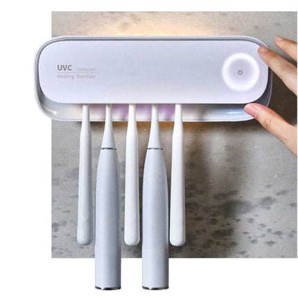 Smart UVC Toothbrush Sterilizer & Holder with Heat Drying, Radar Sensor Night Light(white)