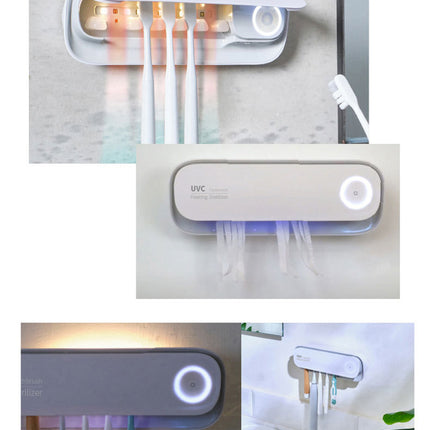 Smart UVC Toothbrush Sterilizer & Holder with Heat Drying, Radar Sensor Night Light(white)