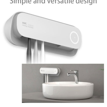 Smart UVC Toothbrush Sterilizer & Holder with Heat Drying, Radar Sensor Night Light(white)