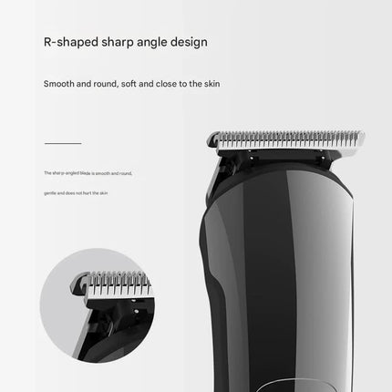 All-in-One Professional Men's Grooming Kit - IPX7 Waterproof Hair Clipper & Beard Trimmer with LED Display(Grey)