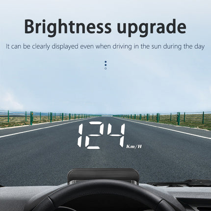 Compact OBD2 Car Head-Up Display (HUD) - Digital Speedometer with 5 Alarm Functions & Adaptive Brightness(black)