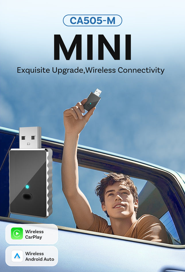 Mini 2-in-1 Wireless CarPlay & Android Auto Adapter