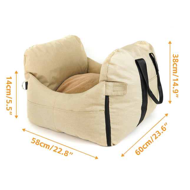 2-in-1 Pet Car Booster Seat & Travel Bed