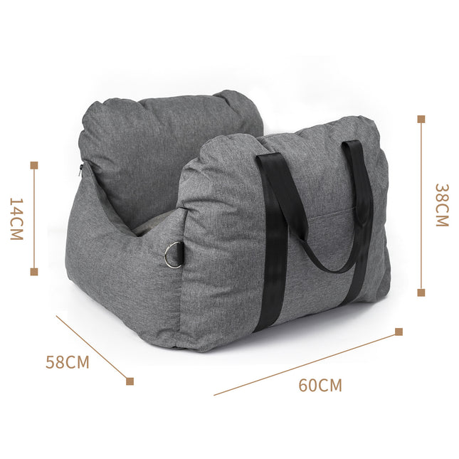 2-in-1 Pet Car Booster Seat & Travel Bed