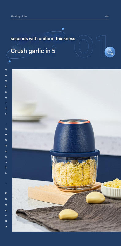 Electric Mini Garlic Chopper with Glass Bowl – product detail
