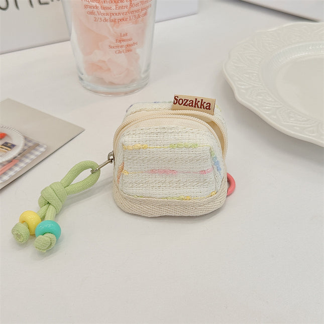 3pc Chic Woven Mini Backpack Pouch